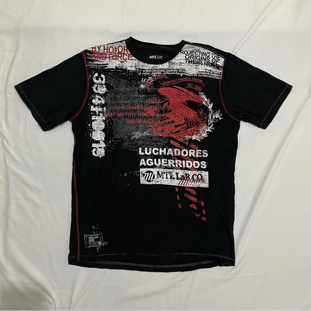 MT Black and Red Graphic Short Sleeve Tee